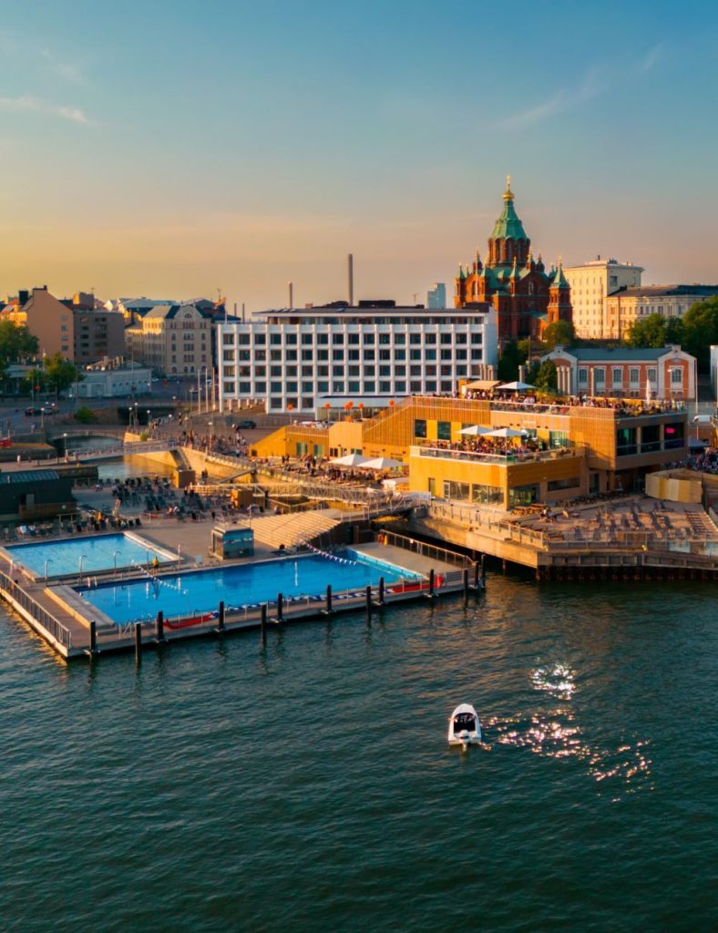 Allas Sea Pool aerial photograph.